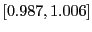 $ \left[ 0.987,1.006\right] $