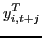 $\displaystyle y_{i,t+j}^{T} $