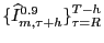 $ \{\widehat{I}^{0.9}_{m,\tau +h}\}_{\tau=R}^{T-h}$