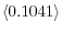 \langle 0.1041\rangle 