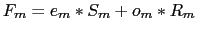  F_{m}=e_{m}\ast S_{m}+o_{m}\ast R_{m}