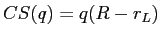  CS(q)=q(R-r_{L})