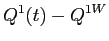 LaTex Encoded Math: \displaystyle Q^{1}(t) - Q^{1W}
