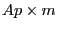 A p\times m 