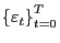 \left\{ {\varepsilon _t } \right\}_{t=0}^T 