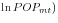 \ln POP_{mt} )