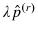  \lambda\hat{p}^{\left( r\right) }