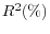 R^2(\% )