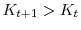  K_{t+1}>K_t