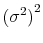  {{{\left(\sigma^2\right)^2}}}