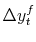  {{\Delta y_{t}^{f}}}