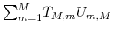  % {\textstyle\sum\nolimits_{m=1}^{M}} T_{M,m}U_{m,M}