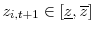  z_{i,t+1} \in[\underline{z} , \overline{z}]