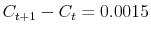 C_{t+1}-C_t = 0.0015