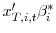  x_{T,i,t}^{\prime}\beta_{i}^{\ast}