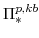\displaystyle \Pi^{p,kb}_{\ast} 