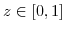  z \in[0,1]