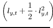 \displaystyle \left( l_{y,t}+\frac{1}{2}\cdot l^{2}_{y,t}\right) \!\!\!\!