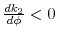  \frac{d k_2}{d \phi} < 0