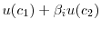\displaystyle u(c_{1}) + \beta _{i} u(c_{2})