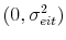  (0,\sigma_{e it}^{2})