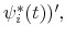  \psi_{i}^{\ast}(t))^{\prime},