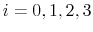  i=0,1,2,3