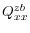  Q_{xx}^{zb}