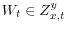  W_t \in Z_{x,t}^y