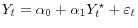 Y_t = \alpha_0 + \alpha_1 Y_t^{\star} + \varepsilon_t