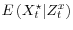  E\left(X_t^\star \vert Z_t^x \right)