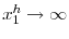  x_{1}^{h}\rightarrow\infty