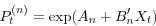 \begin{displaymath} P_t^{(n)} =\exp (A_n +{B}'_n X_t ) \end{displaymath}