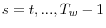  s=t,...,T_{w}% -1