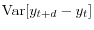  \operatorname{Var}[y_{t+d}-y_{t}]