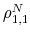  \rho_{1,1}^{N}