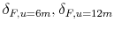  \delta_{F,u=6m},\delta_{F,u=12m}
