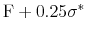 {\rm F}+0.25\sigma ^*