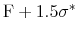  {\rm F}+1.5\sigma ^*