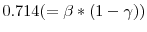  0.714 (= \beta*(1-\gamma))