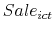  Sale_{ict}