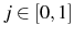  j\in[0,1]