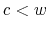  c<w