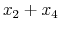 \displaystyle x_{2}+x_{4}