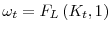  % \omega _{t}=F_{L}\left( K_{t},1\right) 