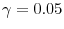 \gamma=0.05