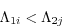 \begin{displaymath} \Lambda _{1i} <\Lambda _{2j} \end{displaymath}