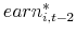  earn_{i,t-2}^{\ast }