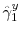  \hat{\gamma}_{1}^{y}