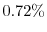  0.72\%
